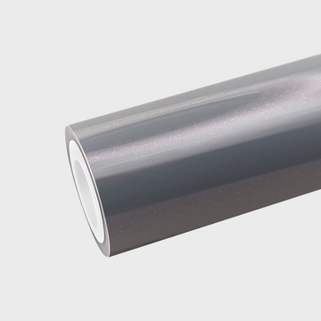 PET Glossy Brillant Metallic Gray Turn Red Vinyl Wrap