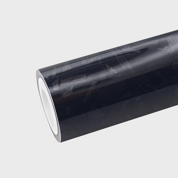 PET Gloss Forged Carbon Black Vinyl Wrap