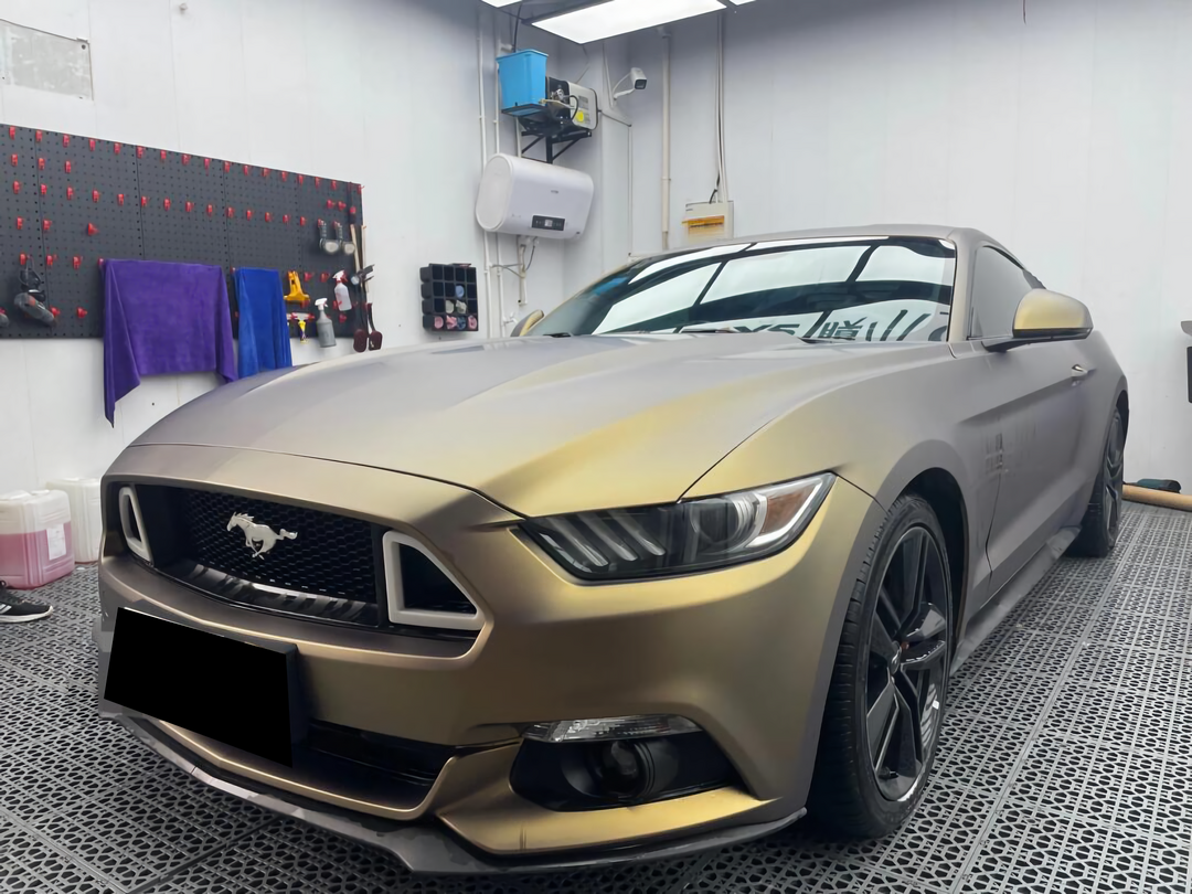 PET Ghost Metallic Shadow Gold Vinyl Wrap