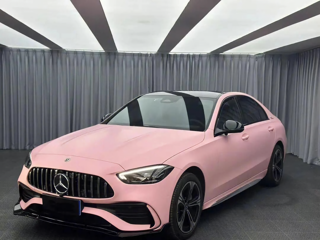 PET  Flat Sakura Pink Vinyl Wrap