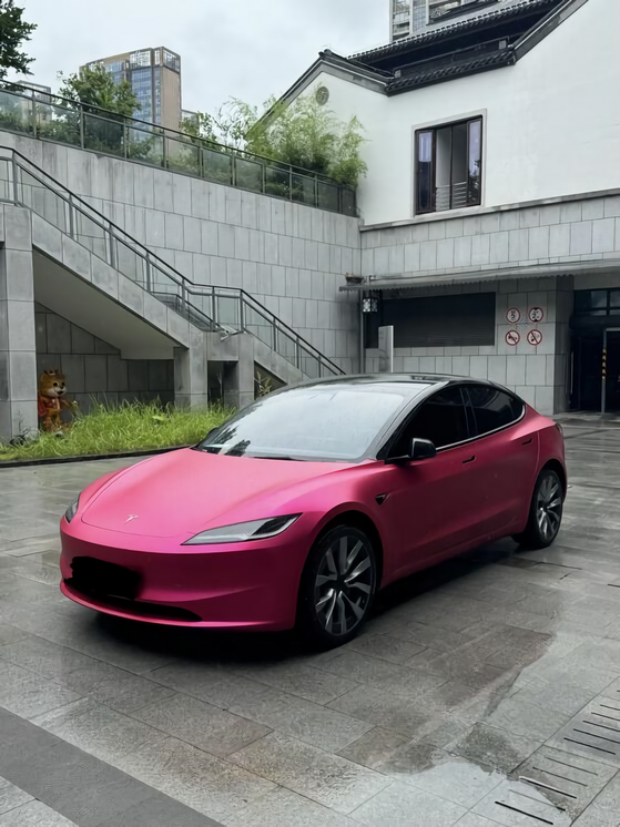 PET Satin Magenta Vinyl Wrap