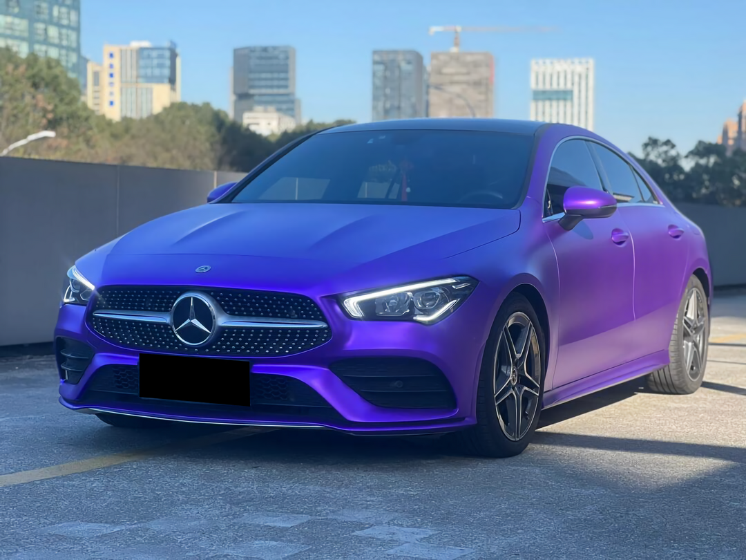 PET Satin Purple Vinyl Wrap