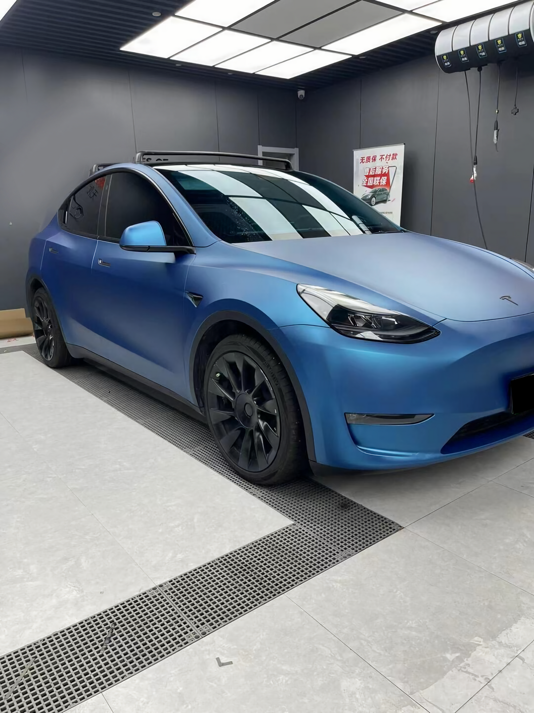 PET Ghost Metallic Midnight Blue Vinyl Wrap