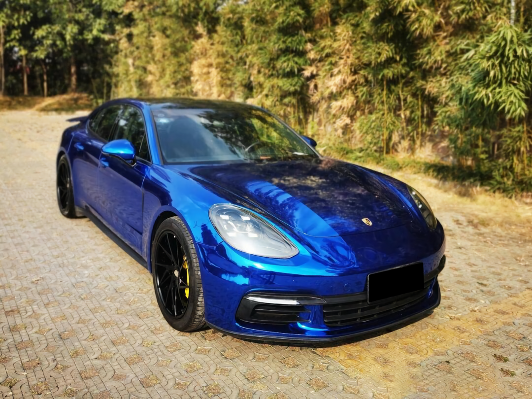 PET Mirror Chrome Blue Vinyl Wrap