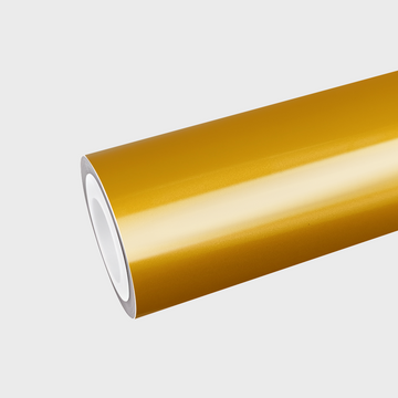 PET Metallic Maple Leaf Yellow Vinyl Wrap