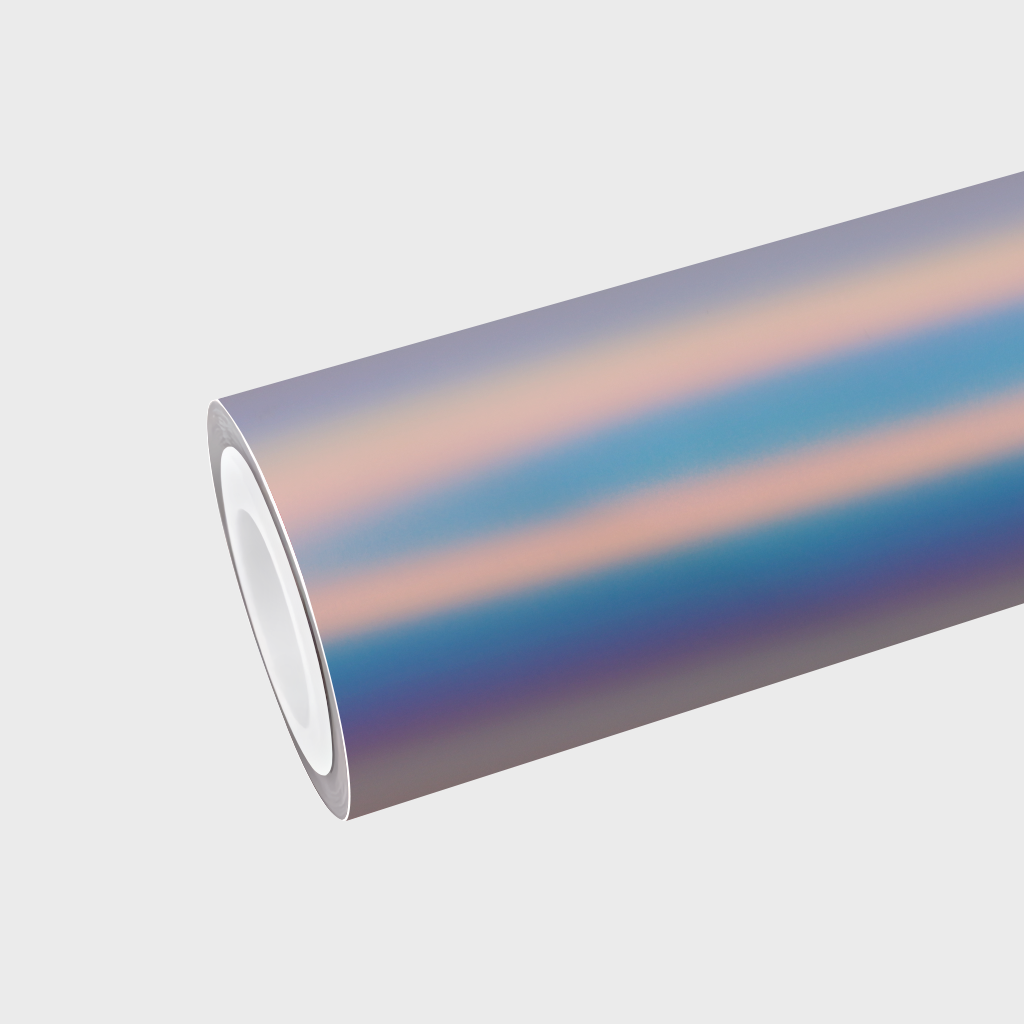 PET Rainbow Chrome White Vinyl Wrap