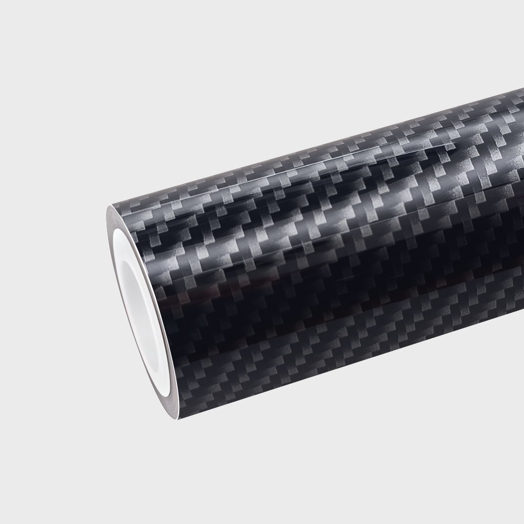 PET Simulation Carbon Fiber Silver Vinyl Wrap
