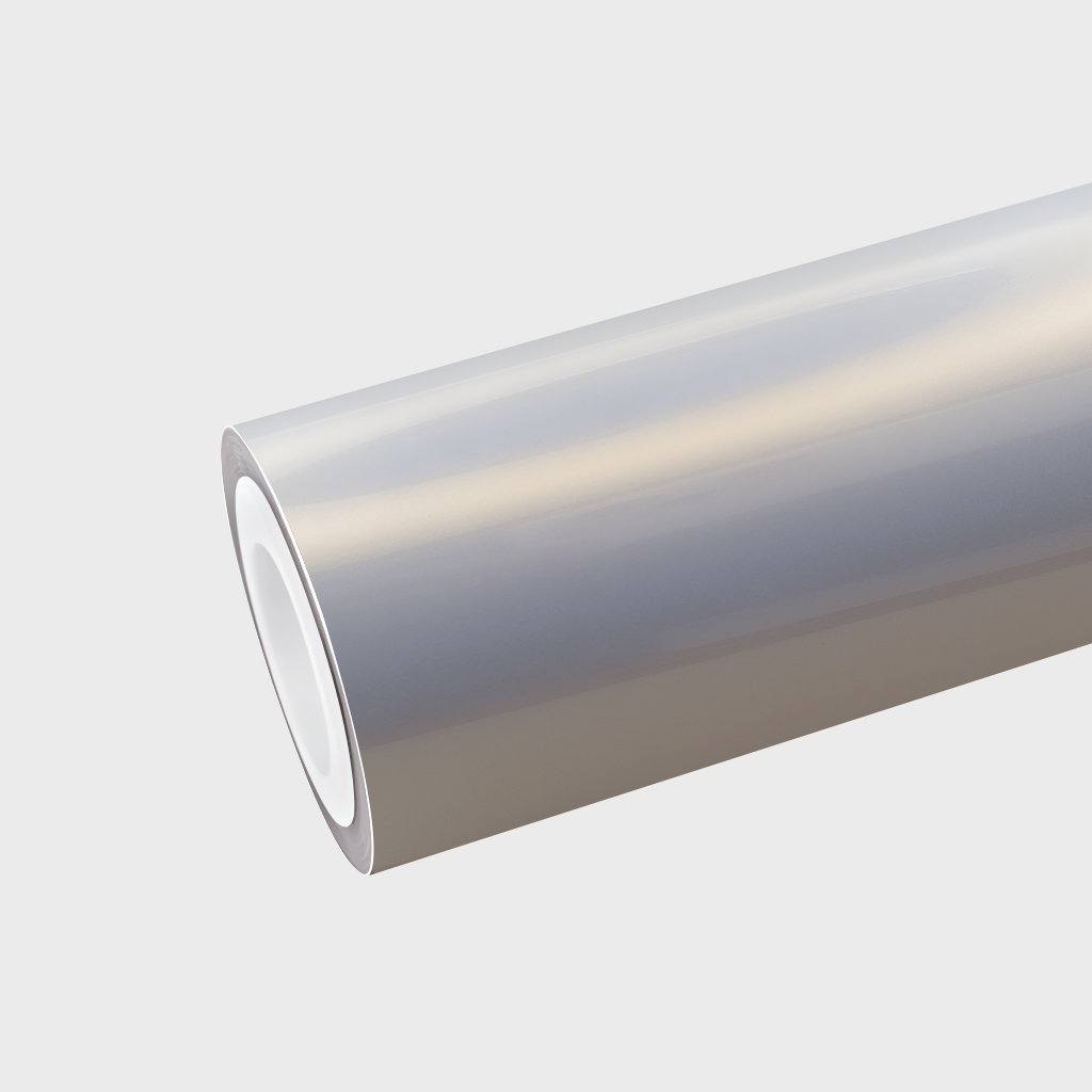 PET Glossy White Turns Gold Vinyl Wrap