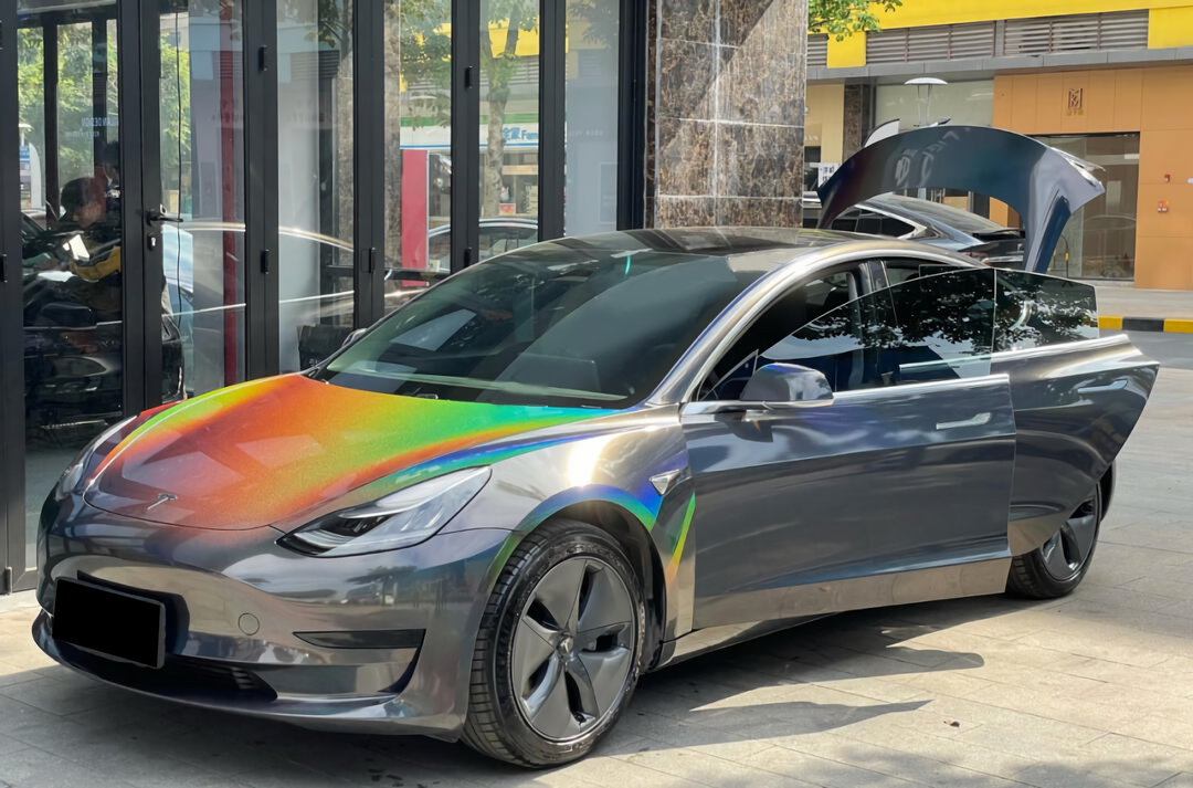 PET Psychedelic Black Vinyl Wrap