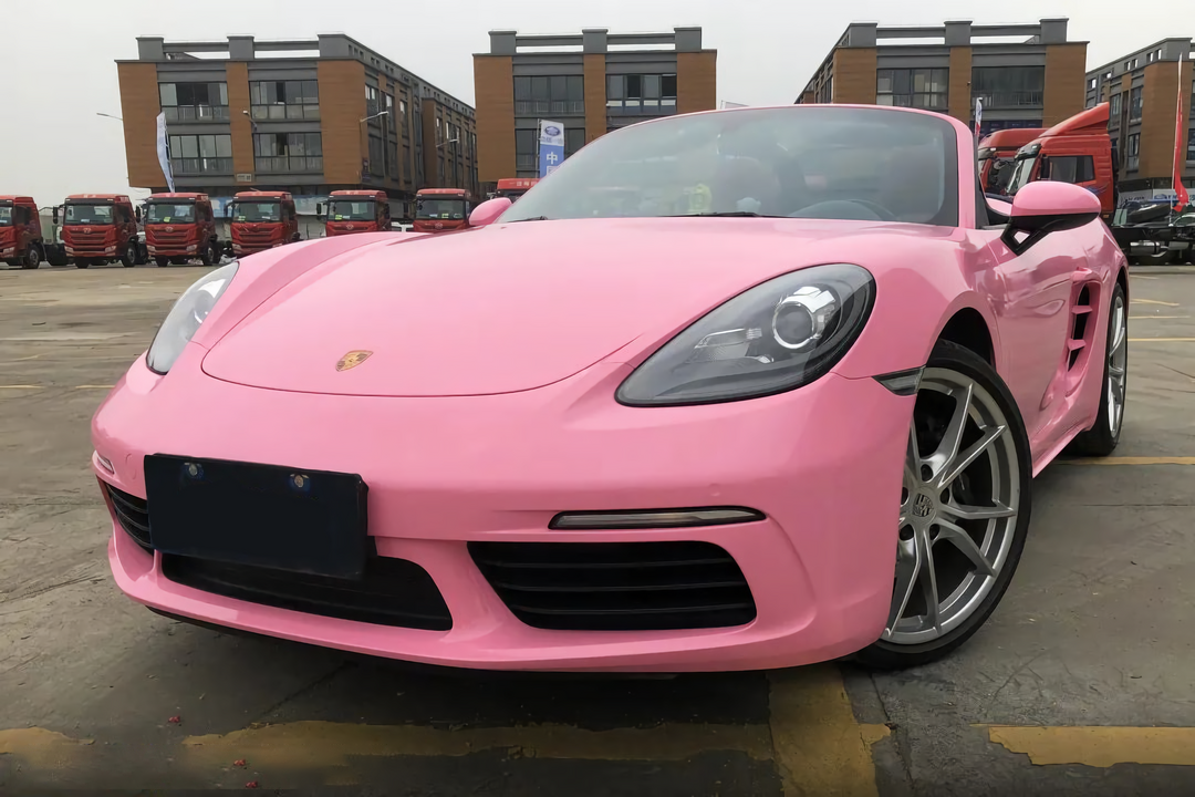 PET Romantic Pink Vinyl Wrap