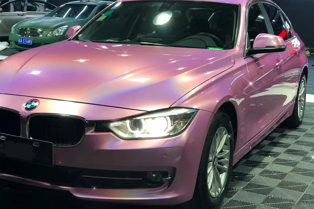 PET Colorful Laser Pink Vinyl Wrap