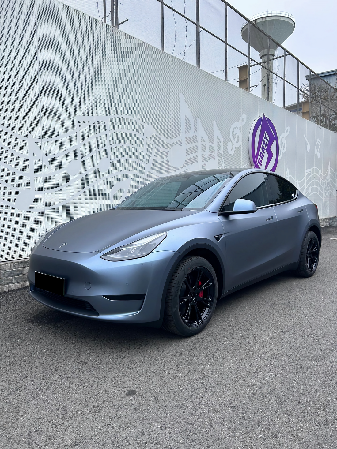 PET Ultra Matte  Metallic Gray Blue Vinyl Wrap