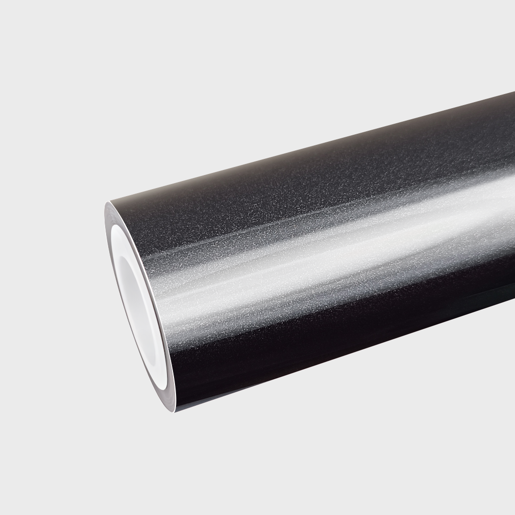 PET Metallic Black Vinyl Wrap