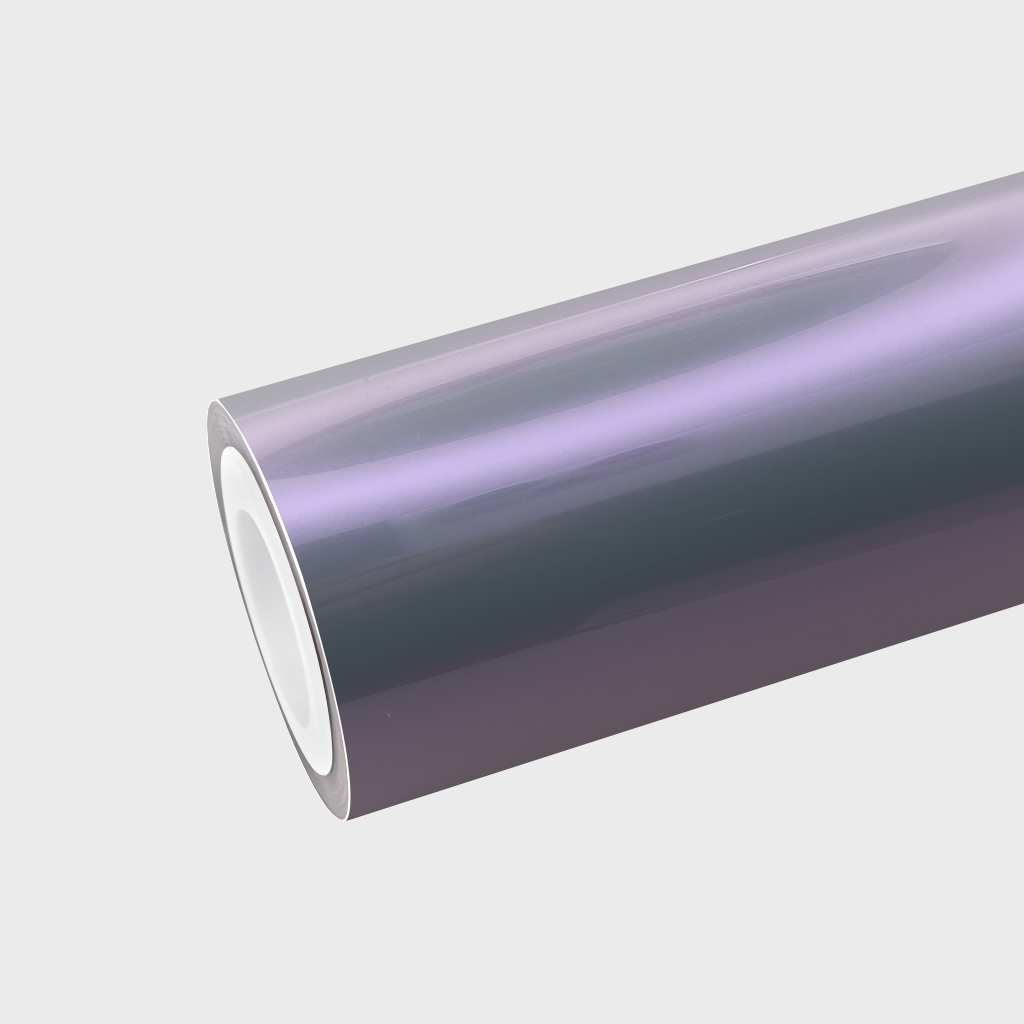 PET Phantom Gray Purple Vinyl Wrap
